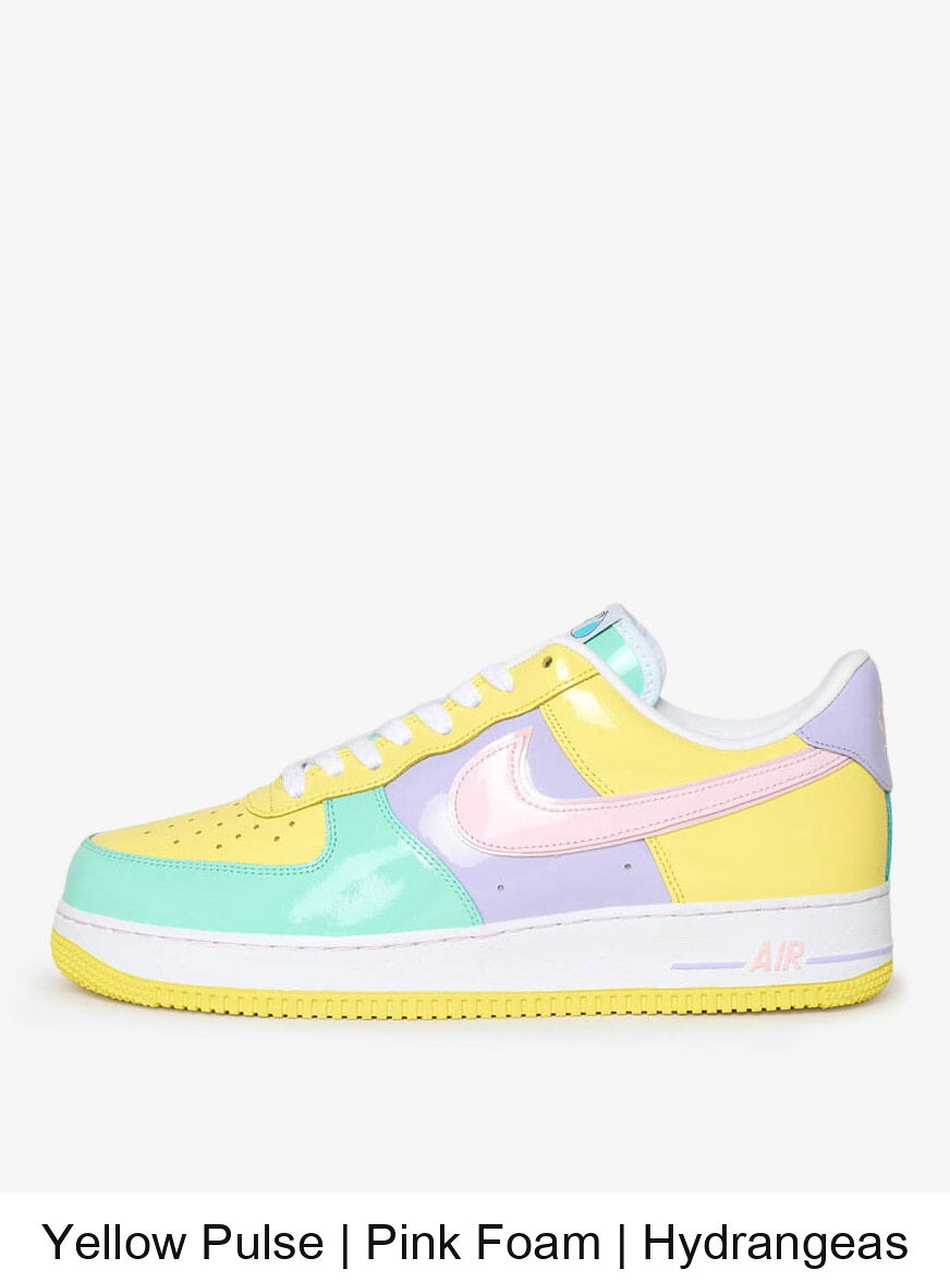 (取寄) ナイキ メンズ エアー フォース 7 Nike Mens Air Force 1 '07 IQ9706-701 Yellow Pulse | Pink Foam | Hydrangeas