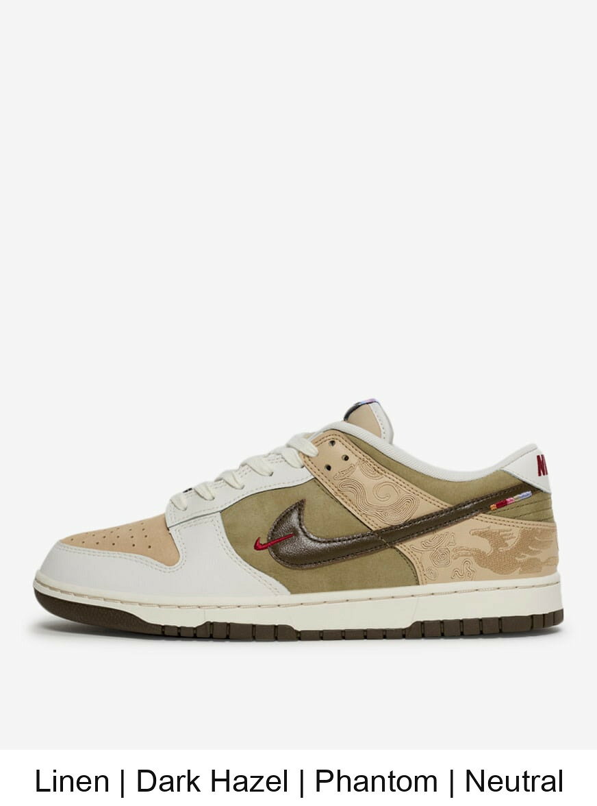 (取寄) ナイキ メンズ ダンク ロウ セ Nike Mens Dunk Low SE "LNY" IQ1118-220 Linen | Dark Hazel | Phantom | Neutral Olive