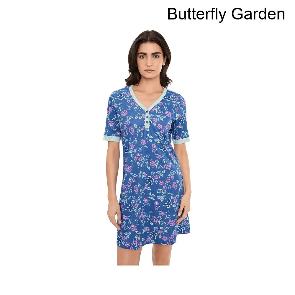 (取寄) カレン・ニューバーガー エルボースリーブスリープシャツ karen neuburger Elbow Sleeve Sleepshirt