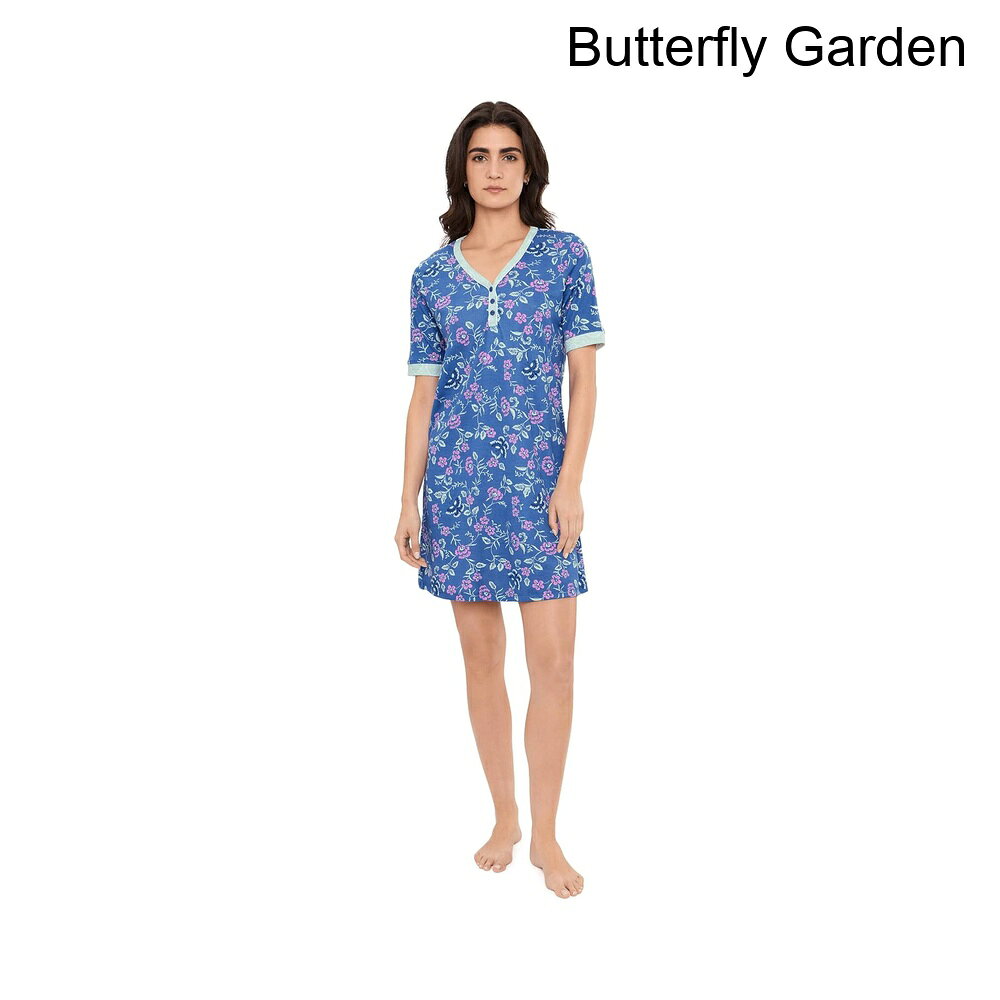 スウィートラグの(取寄) カレン・ニューバーガー エルボースリーブスリープシャツ karen neuburger Elbow Sleeve Sleepshirt｜アングル2
