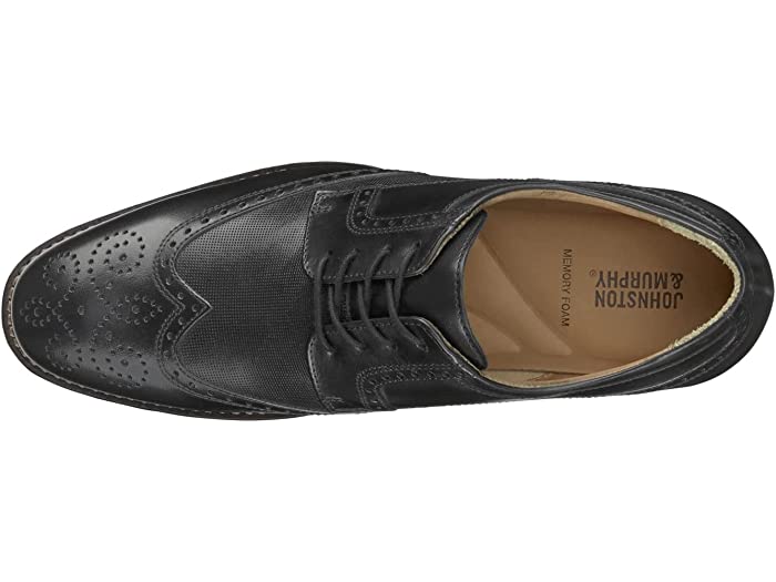 (取寄) ジョンストン&マーフィー メンズ ルイス エンボス ウイング ティップ Johnston & Murphy men Johnston & Murphy Lewis Embossed Wing Tip Black Full Grain 2