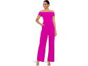 (取寄) エスケイプ レディース オーバーショルダー スキューバ クレープ ジャンプスーツ XSCAPE women XSCAPE Over-the-Shoulder Scuba Crepe Jumpsuit New Fuchsia