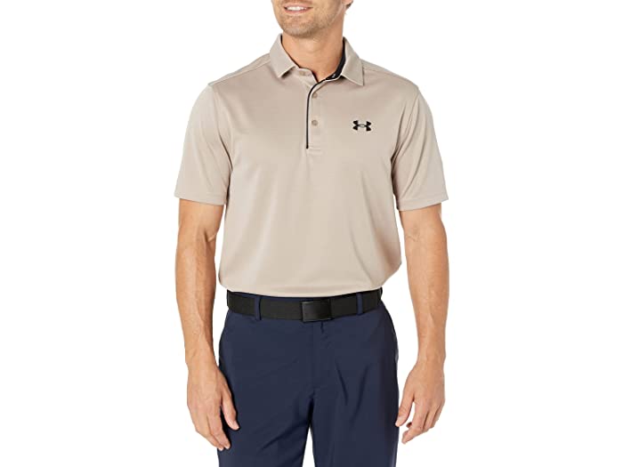 アンダーアーマー ポロシャツ メンズ (取寄) アンダーアーマー ゴルフウェア メンズ テック ポロシャツ Under Armour Golf men Under Armour Golf Tech Polo Sahara/Black