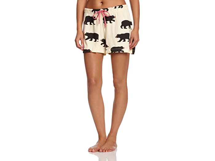 (取寄) ハットレイ レディース ウィメンズ ランド アニマルズ パジャマ ボクサー ショーツ Hatley women Womens Land Animals Pajama Boxer Shorts Black Bears On Natural