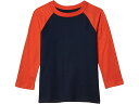 (取寄) #4キッズ キッズ エッセンシャル ラグラン ロング スリーブ シャツ (リトル キッズ/ビッグ キッズ) #4kids kids #4kids Essential Raglan Long Sleeve Shirt (Little Kids/Big Kids) Navy/Pureed Pumpkin