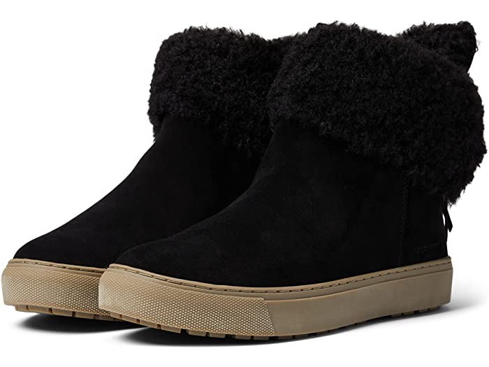 (取寄) クーガー レディース デボン ウォータープルーフ Cougar women Devon Waterproof Black Suede/Teddy Fur