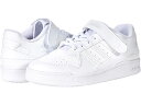 (取寄) アディダス スニーカー キッズ フォーラム ロー (リトル キッド) 大きいサイズ adidas Originals Kids Forum Low (Little Kid) White/White/White