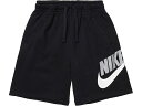 () iCL LbY {[CY Nu + HBR t[X V[c Nike Kids boys Sportswear Club + HBR Fleece Shorts (Big Kids) Black/Black