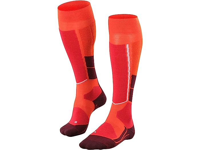 (取寄) ファルケ レディース ST4 ウール スキー ツアー ニー ハイ スキーイング ソックス 1-ペア Falke women Falke ST4 Wool Ski Tour Knee High Skiing Socks 1-Pair Samba Orange