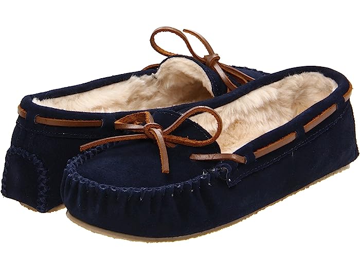 (取寄) ミネトンカ レディース キャリー スリッパ Minnetonka women Minnetonka Cally Slipper Dark Navy Suede 1