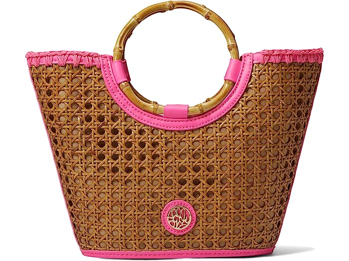 () [ sbc@[ fB[X ~j Obg PC g[g Lilly Pulitzer women Lilly Pulitzer Mini Grotto Cane Tote Natural X Aura Pink