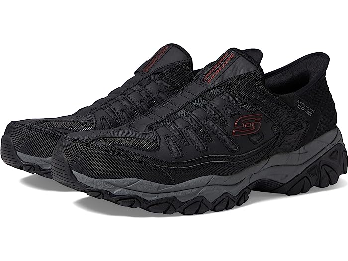 () å㡼 ˡ  եС M. եå åС ϥ ե꡼ åץ SKECHERS men Afterburn M. Fit Ridgeburn Hands Free Slip-Ins Black/Charcoal