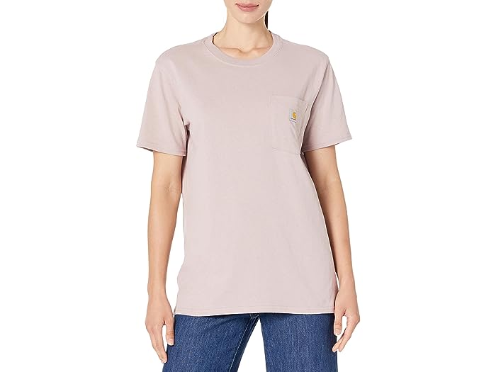 (取寄) カーハート レディース WK87 ワークウェア ポケット ショート スリーブ T-シャツ Carhartt women Carhartt WK87 Workwear Pocket Short Sleeve T-Shirt Minkのサムネイル