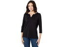 () GGr[ fB[X s} gbvX XvbglbN `jbN 3/4 X[u L.L.Bean women L.L.Bean Pima Tops Split-Neck Tunic 3/4 Sleeve Black