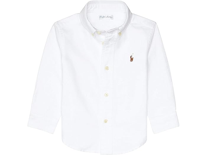 楽天スウィートラグ（取寄） ラルフローレン キッズ ボーイズ コットン オックスフォード スポーツ シャツ （インファント） Polo Ralph Lauren Kids boys Polo Ralph Lauren Kids Cotton Oxford Sport Shirt （Infant） White