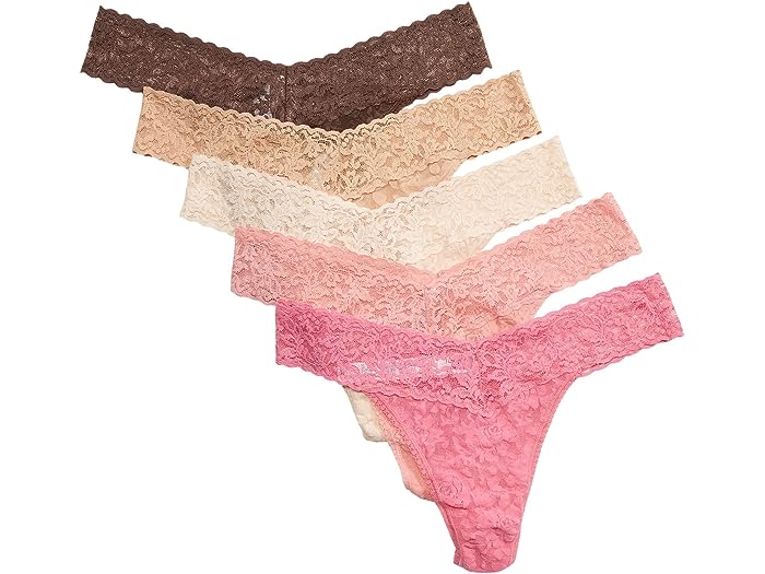 (取寄) ハンキー パンキー レディース 5-パック シグニチャー レース オリジナル ライズ トング Hanky Panky women Hanky Panky 5-Pack Signature Lace Original Rise Thong Dutch Chocolate/Guava/Ballet Pink/Honey/Vanilla