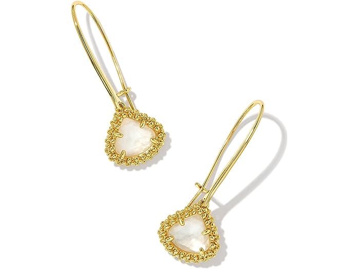 (取寄) ケンドラスコット レディース フレームド ケンダル ワイヤー ドロップ イヤリングス Kendra Scott women Kendra Scott Framed Kendall Wire Drop Earrings Gold Ivory Mother-of-Pearl