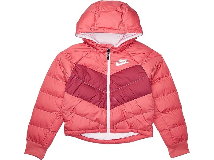 取寄 ナイキ キッズ ガールズ シンセティック フィル フーデット ジャケット Nike Kids Synthetic Fill Hooded Jacket Archaeo Pink/Rush Maroon/White