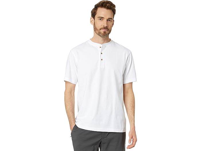 () 륨ӡ  ե꡼ 󥷥󥫥֥ إ꡼ T- 硼 ꡼ L.L.Bean men L.L.Bean Carefree Unshrinkable Henley T-Shirt Short Sleeve White