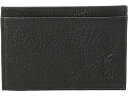 (取寄) ラルフローレン メンズ ペブル レザー スリム カード ケース Polo Ralph Lauren men Polo Ralph Lauren Pebble Leather Slim Card Case Black