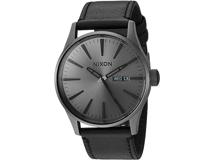 ニクソン 腕時計（メンズ） (取寄) ニクソン メンズ セントリー レザー Nixon men Nixon Sentry Leather Gunmetal/Black