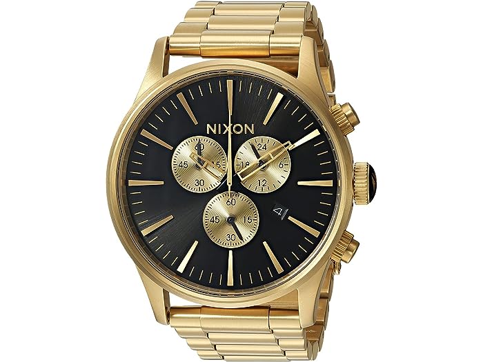 ニクソン 腕時計（メンズ） (取寄) ニクソン メンズ セントリー クロノ Nixon men Nixon Sentry Chrono All Gold/Black