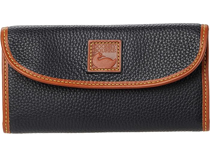 () ɥˡ &С ǥ ڥ֥  ͥ󥿥 å Dooney &Bourke women Dooney &Bourke Pebble II Continental Clutch Black/Brandy Trim