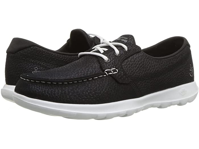 (取寄) スケッチャーズ レディース ウィメンズ ゴー ウォーク ライト-エクリプス ボート SKECHERS women Womens Go Walk Lite-Eclipse Boat Shoe Black/White