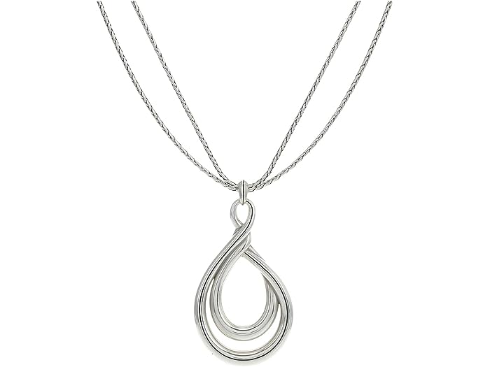 (取寄) ブライトン レディース インターロック ツイスト コンバーチブル ネックレス Brighton women Brighton Interlok Twist Convertible Necklace Silver