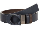 (取寄) コーチ メンズ 38 ウム リバーシブル レザー インレイ シー バックル ベルト イン スポーツ カーフ COACH men COACH 38 mm Reversible Leather Inlay C Buckle Belt in Sport Calf Midnight Navy/Mahogany