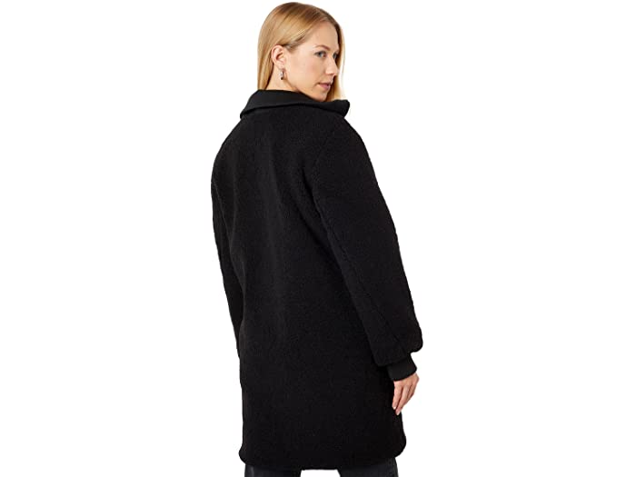 (取寄) スレッド コレクティブ レディース ソリッド バーバー コート ウィズ パッチ ポケット Thread Collective women Solid Berber Coat with Patch Pocket Black