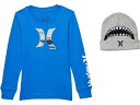 (取寄) ハーレー キッズ ボーイズ シャーク ベイト ティー アンド ハット セット (トドラー) Hurley Kids boys Hurley Kids Shark Bait Tee & Hat Set (Toddler) Game Royal