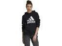 (取寄) アディダス レディース エッセンシャル ビッグ ロゴ レギュラー フリース パーカー adidas women adidas Essentials Big Logo Regular Fleece Hoodie Black/White