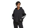 (取寄) アディダス レディース フューチャー アイコンズ 3ストライプ フル ジップ パーカー adidas women adidas Future Icons 3-Stripes Full Zip Hoodie Black 1