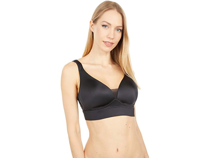 (取寄) ジョッキー レディース フォーエバー フィット Vネック モールデッド カップ ブラ Jockey women Forever Fit V-Neck Molded Cup Wireless Bra Black