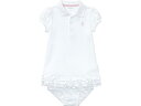 (取寄) ラルフローレン キッズ ガールズ ラッフルド ポロ ドレス アンド ブルーマー (インファント) Polo Ralph Lauren Kids girls Polo Ralph Lauren Kids Ruffled Polo Dress & Bloomer (Infant) White