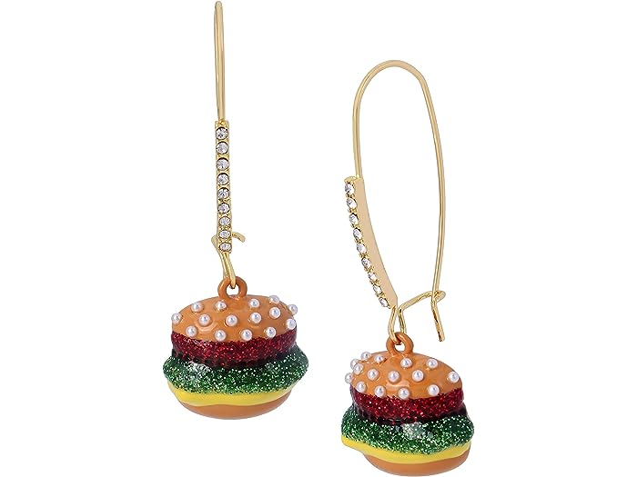 (取寄) ベッツィジョンソン レディース ハンバーガー ダングル イヤリングス Betsey Johnson women Betsey Johnson Hamburger Dangle Earrings Multi