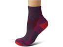 (取寄) ダーンタフバーモント レディース ハイカー 1/4 ソックス クッション Darn Tough Vermont women Hiker 1/4 Socks Cushion Berry