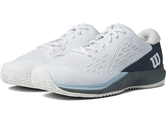 (取寄) ウィルソン レディース ラッシュ プロ エース ピックルボール シューズ Wilson women Wilson Rush Pro Ace Pickleball Shoes White/Stormy Weather/Baby Blue