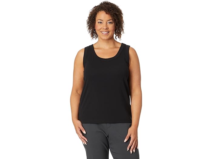 () jbN][ fB[X vX TCY p[tFNg jbg u XN[v ^N NIC+ZOE women NIC+ZOE Plus Size Perfect Knit Rib Scoop Tank Black Onyx