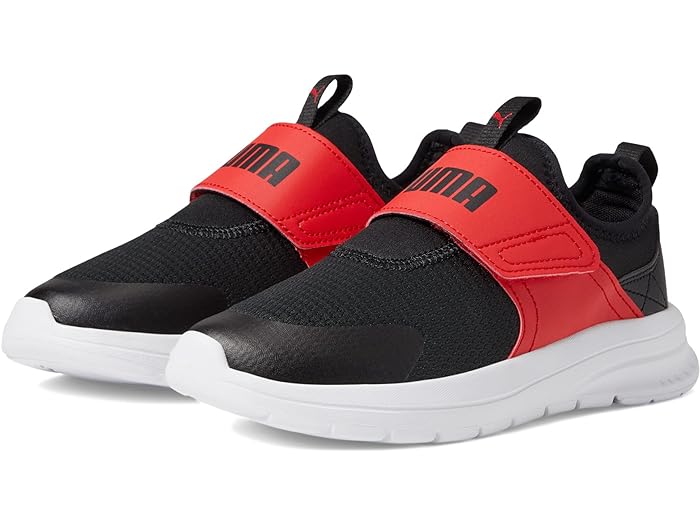 (取寄) プーマ キッズ イバルブ スリップ-オン (リトル キッド) PUMA kids PUMA Evolve Slip-On (Little Kid) Black/For All Time Red/White