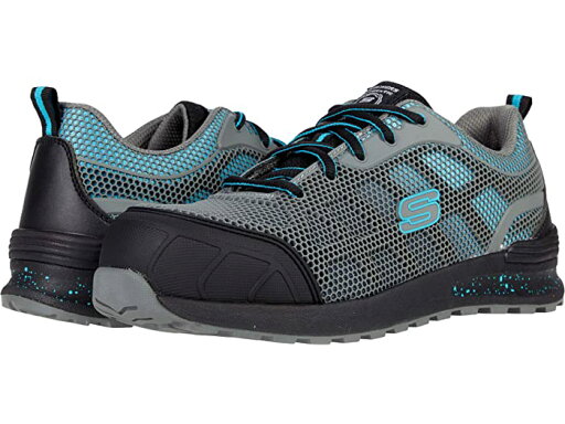 (取寄) スケッチャーズ スニーカー ワーク レディース ブルクリン - リンデール コンポジット トゥ SKECHERS Work women Bulklin - Lyndale Composite Toe Gray/Aqua (取寄) スケッチャーズ スニーカー ワーク レディース ブルクリン - リンデール コンポジット トゥ SKECHERS Work women Bulklin - Lyndale Composite Toe Gray/Aqua