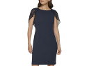 () _iLj[[N fB[X X[uX R{ P[v hX DKNY women DKNY Sleeveless Combo Cape Dress Midnight Navy