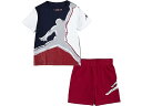(取寄) ジョーダンキッズ ボーイズ ペインテッド ジャンプマン T-シャツ アンド ショーツ セット (トドラー) Jordan Kids boys Jordan Kids Painted Jumpman T-Shirt & Shorts Set (Toddler) Gym Red
