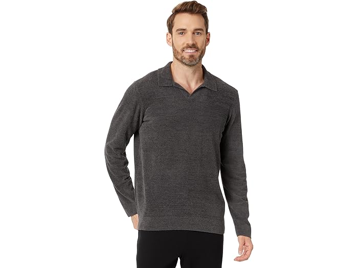 () ٥եåȥɥ꡼ॹ  å ȥ 饤 ֥ 顼 ץ륪С Barefoot Dreams men Barefoot Dreams CozyChic Ultra Lite Ribbed Collar Pullover Carbon