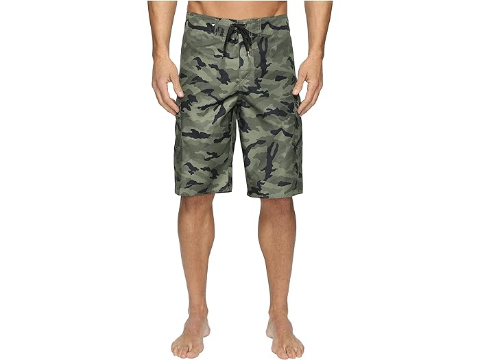(取寄) クイックシルバー メンズ マニック カモ 22 ボードショーツ Quiksilver men Manic Camo 22" Boardshorts Forest Night