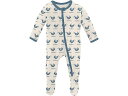 (取寄) キッキー パンツ キッズ ボーイズ プリント フッティー ウィズ 2ウェイ ジッパー (インファント) Kickee Pants Kids boys Kickee Pants Kids Print Footie with Two-Way Zipper (Infant) Natural Ski Birds