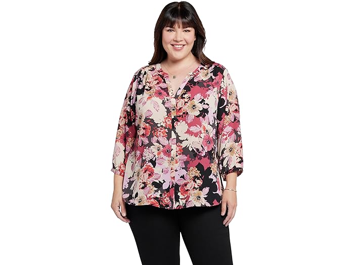 (取寄) エヌワイディージェイ レディース プラス サイズ ピンタック ブラウザ NYDJ women NYDJ Plus Size Pintuck Blouse Helena