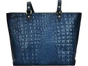 (取寄) アヌシュカ レディース 698 ラージ ジップ トップ トート Anuschka women Anuschka 698 Large Zip Top Tote Croc Embossed Sapphire