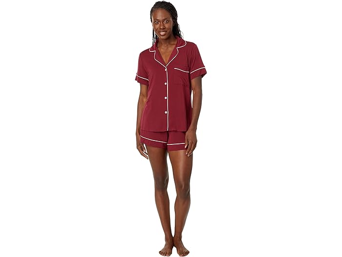 (取寄) エバージェイ レディース ジゼル - ザ リラックスド-フィット ショート パジャマ セット Eberjey women Eberjey Gisele - The Relaxed Short Pajama Set Sangria/Ivory